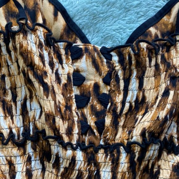 Animal Print Mini spaghetti Strap Dress - Picture 4 of 6